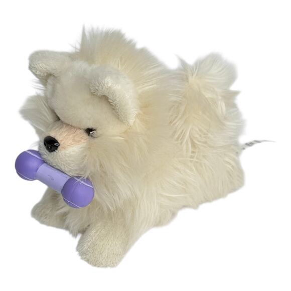 American Girl Pomeranian Dog & Bone Poseable Doll Pet Puppy Plush Faux Fur Toy - Picture 7 of 10